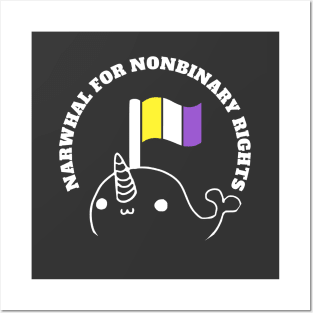 Narwhal For Nonbinary Rights Posters and Art